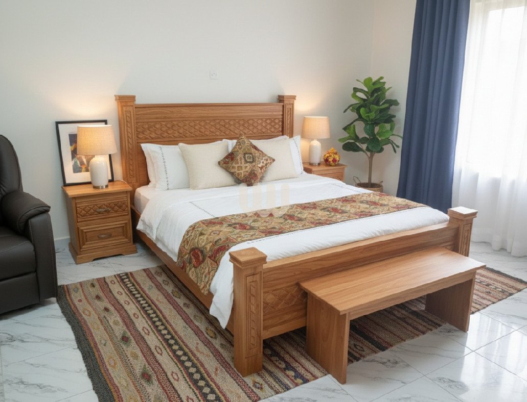 Better; Diamond Wooden Bed – Custom Size, Wood Type & Finish Options