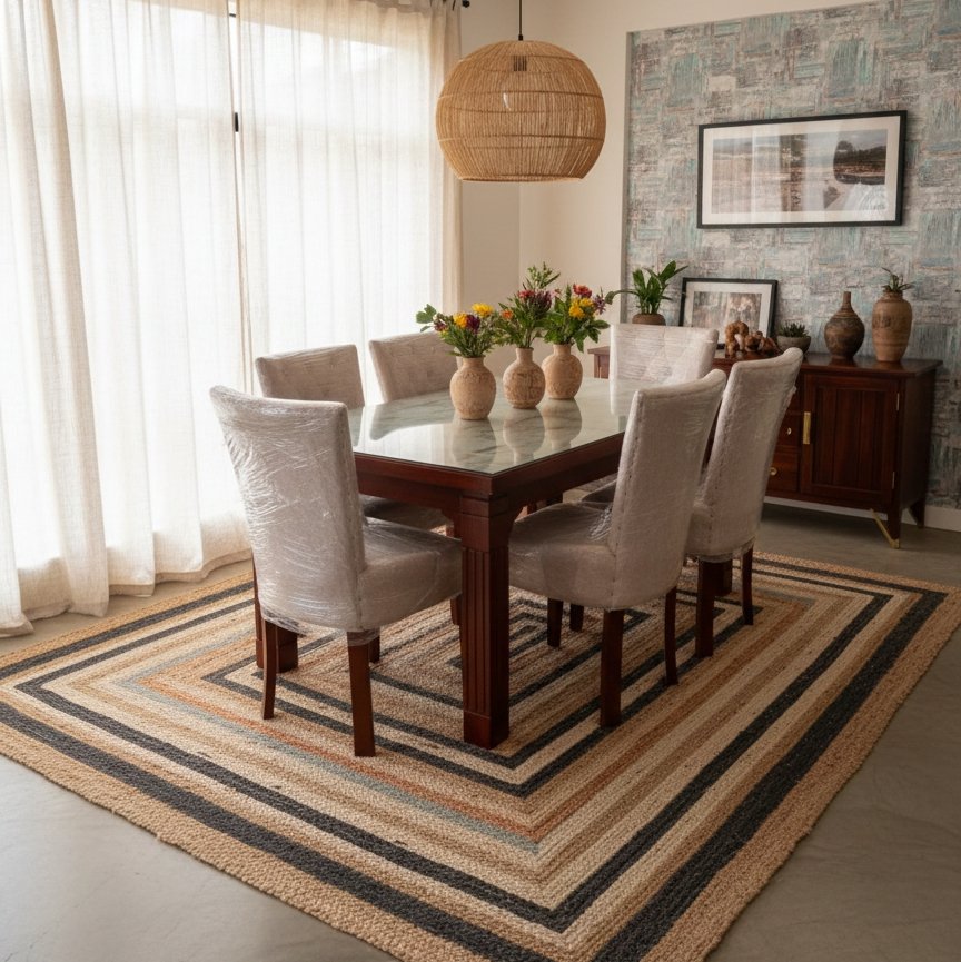 KimWoods Chester 6-Seater Tufted Dining Set – Custom Wood, Finish & Tabletop Options