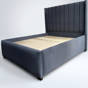 PK Chester Upholstered Bed – 6×5 | Grey Fabric with Solid Wood Frame