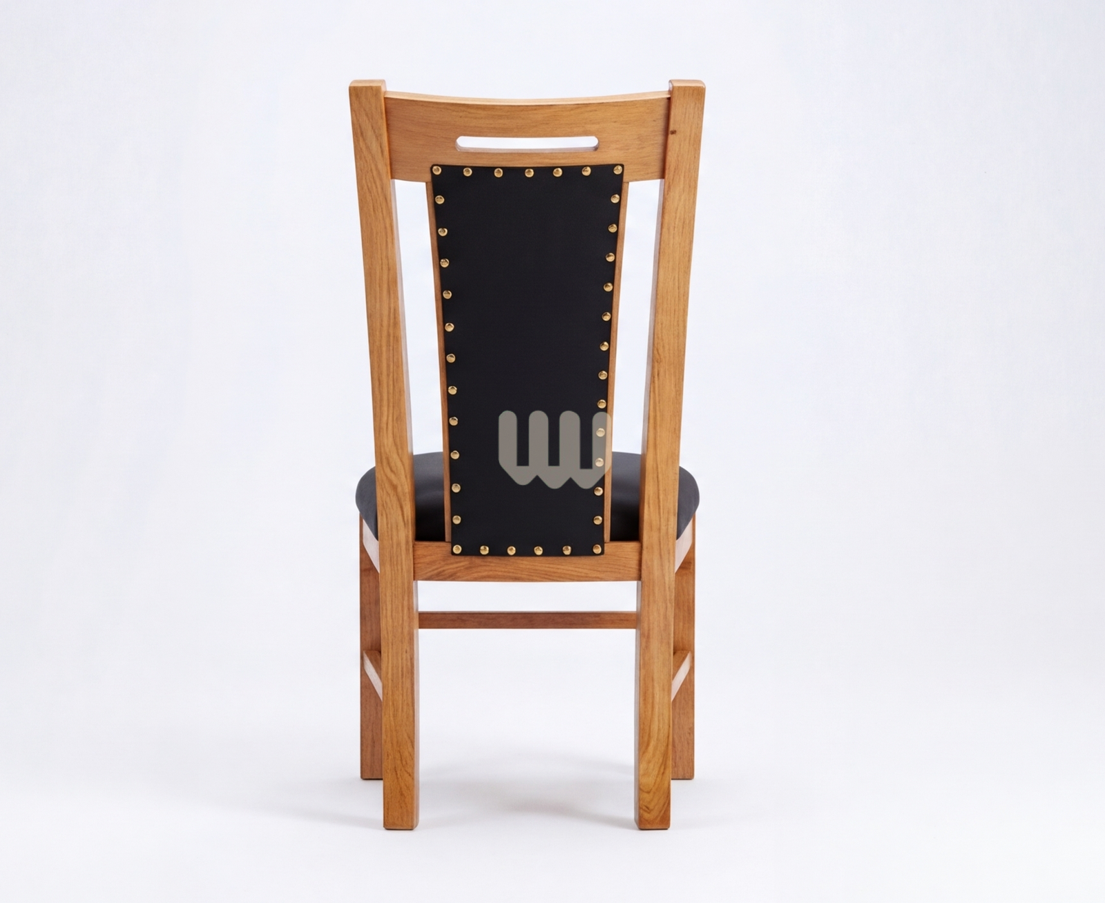 Claire & Clara 4-Seater Dining Set – Black Table + Mahogany Chairs with Black Upholstery
