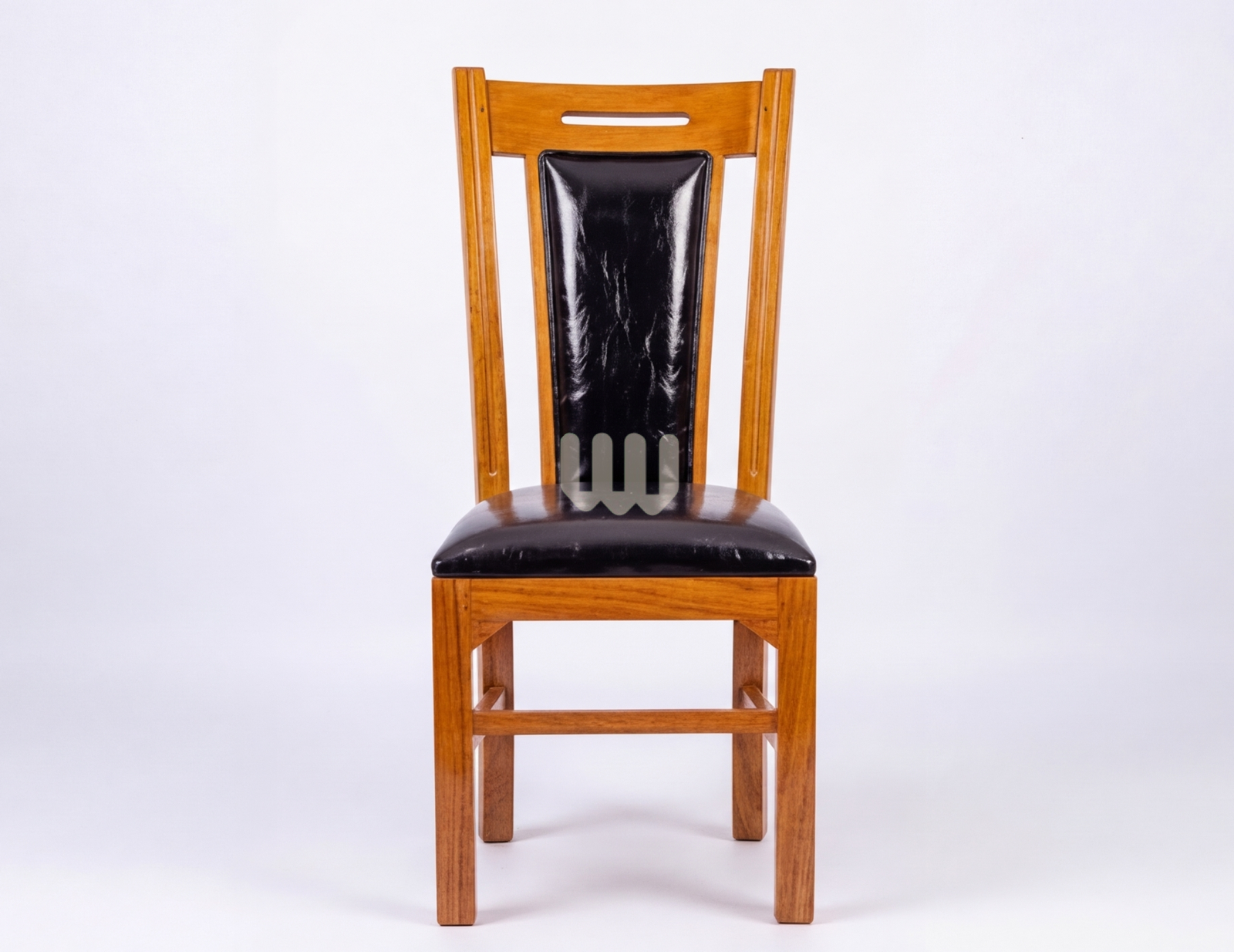 Claire & Clara 4-Seater Dining Set – Black Table + Mahogany Chairs with Black Upholstery