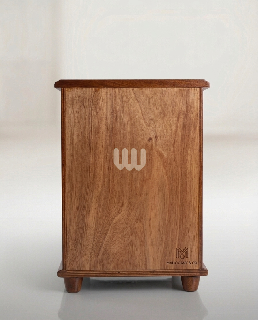 Bestie Mahogany Bedside Cabinet – 3 Drawers | Solid Mahogany Wood