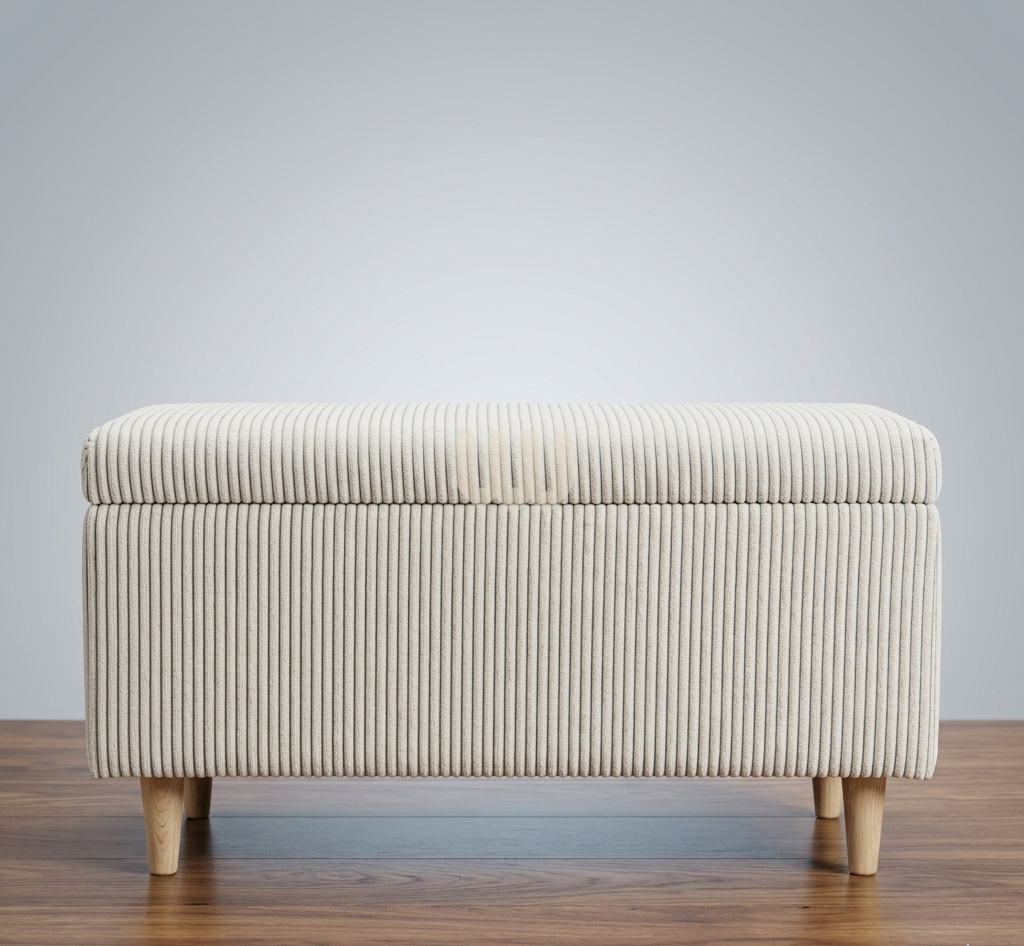Jewel Storage Ottoman Bench – Upholstered Entryway Storage Bench with Hidden Compartment