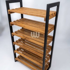 Jewel Wooden Shoe Rack – 24 Pairs | 6-Tier Storage Rack