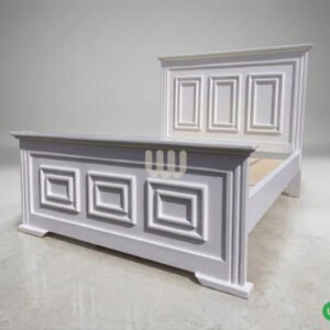 Mwangaza White Bed – 6 by 5 | Brilliant White Finish