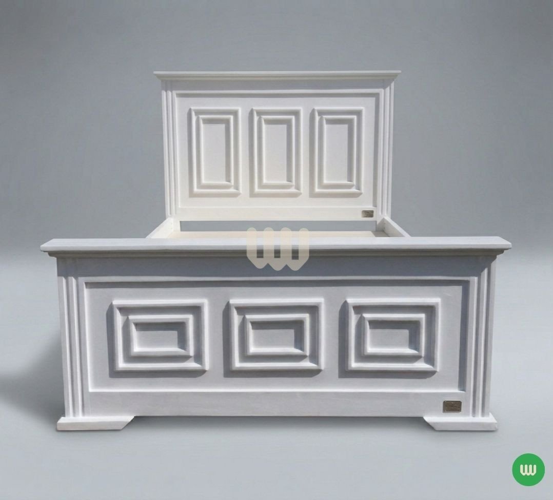 Mwangaza White Bed – 6 by 5 | Brilliant White Finish