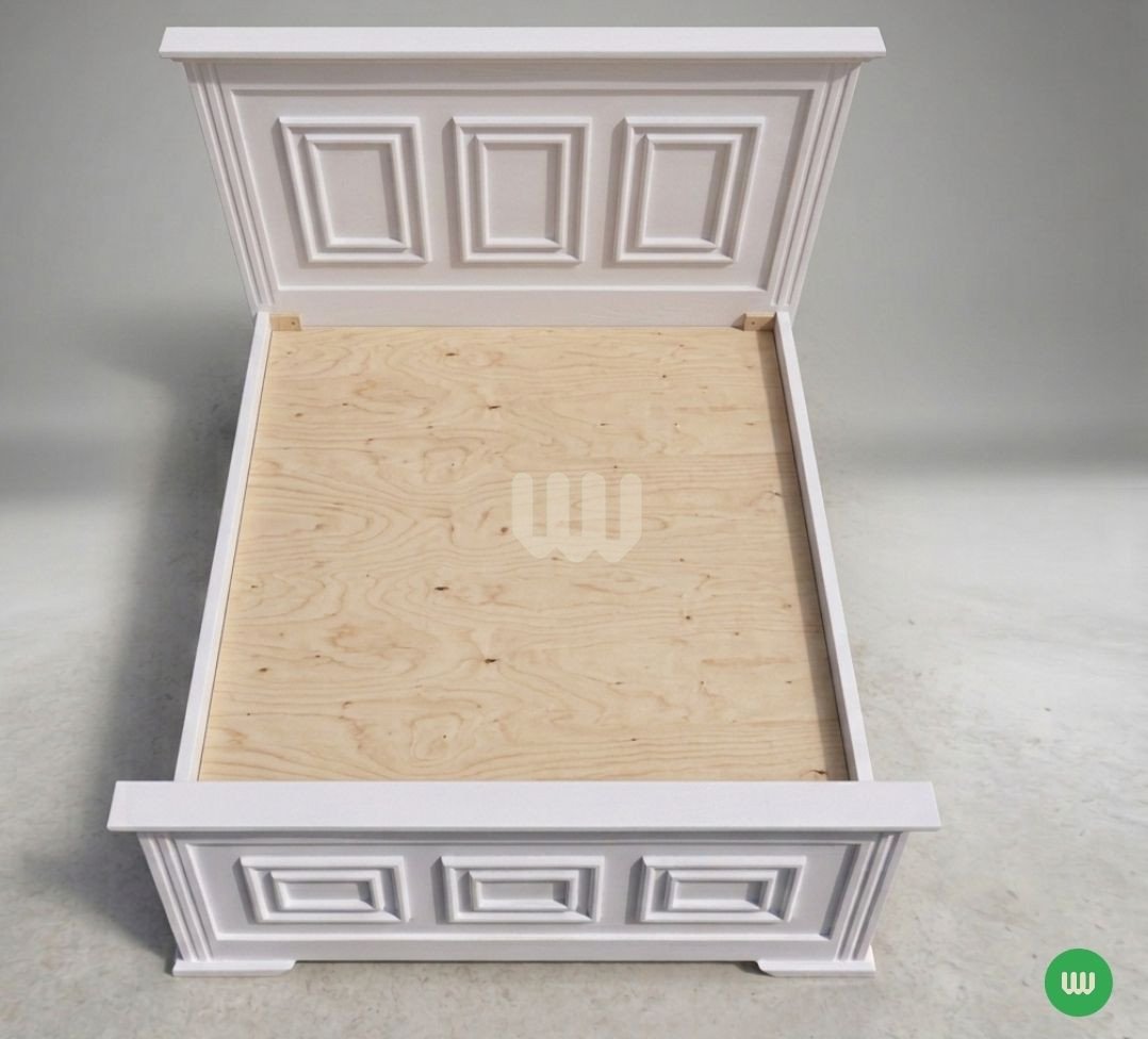 Mwangaza White Bed – 6 by 5 | Brilliant White Finish