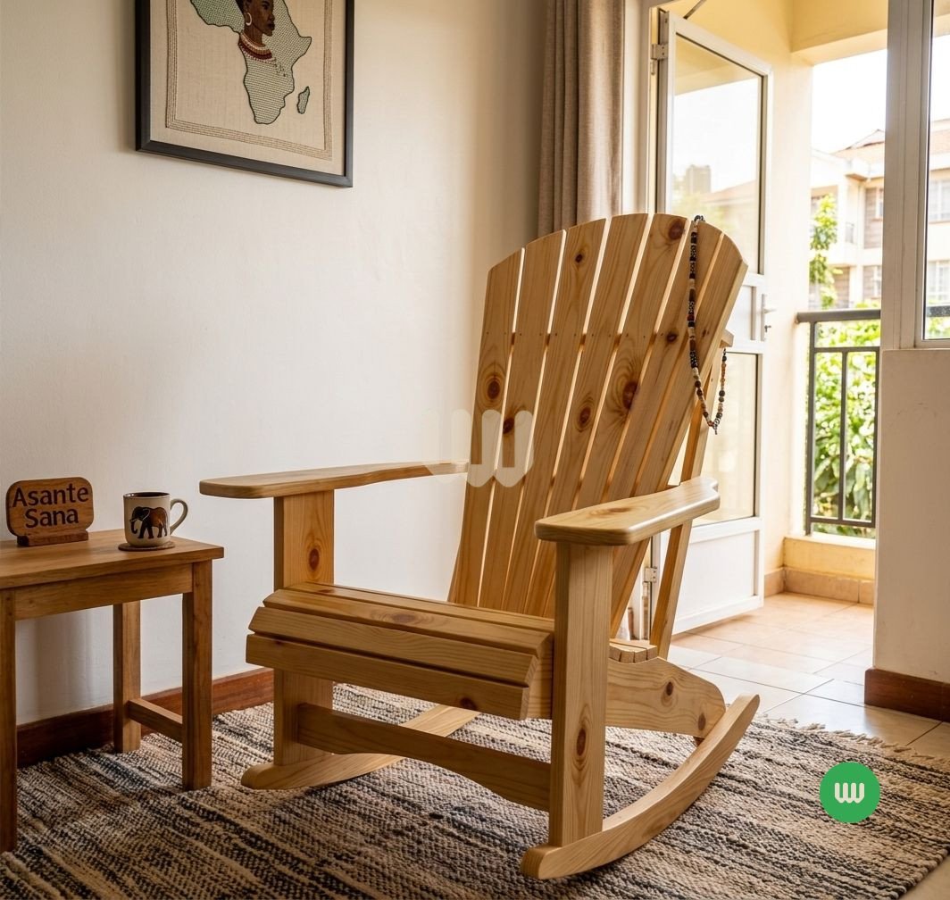 Alltime Wooden Rocking Chair – Solid Cypress Wood | Clear Finish