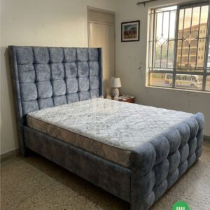 Bestie Box Tufted Chester Bed | Grey Upholstery & Hardwood Framing