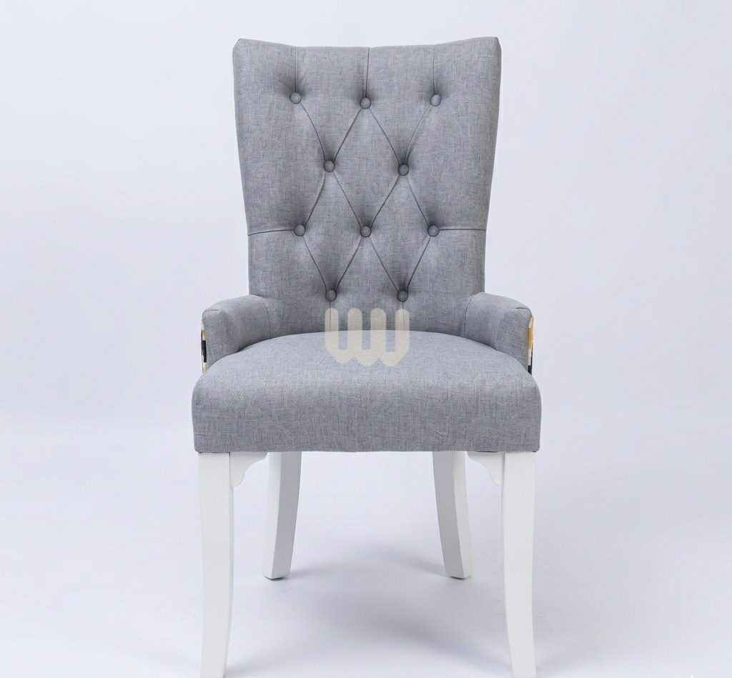 Kimwoods Chester Dining Set – 4 Seater | White Painted Oval Table & Light Grey Chester Chairs