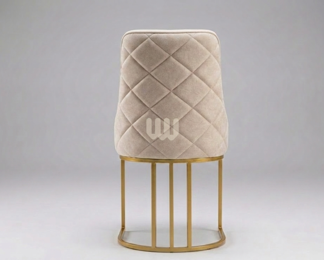 Mwangaza Modern Luxe Dining Set – 4 Seater | White Marble Top & Gold Metal Base