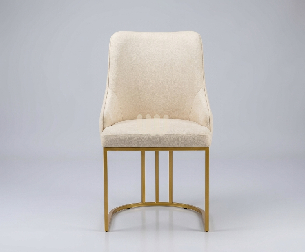 Mwangaza Modern Luxe Dining Set – 4 Seater | White Marble Top & Gold Metal Base