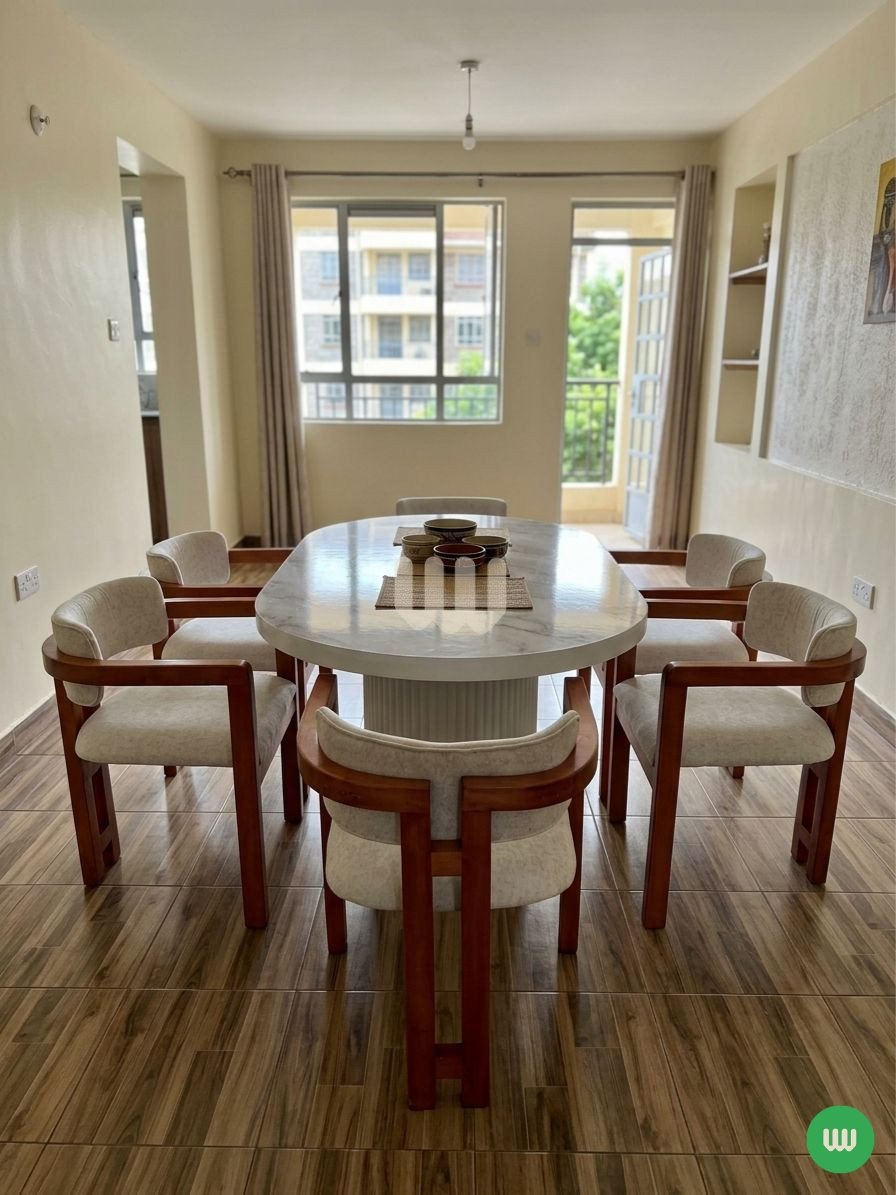 Sunshine Fluted Base Dining Set – 6 Seater