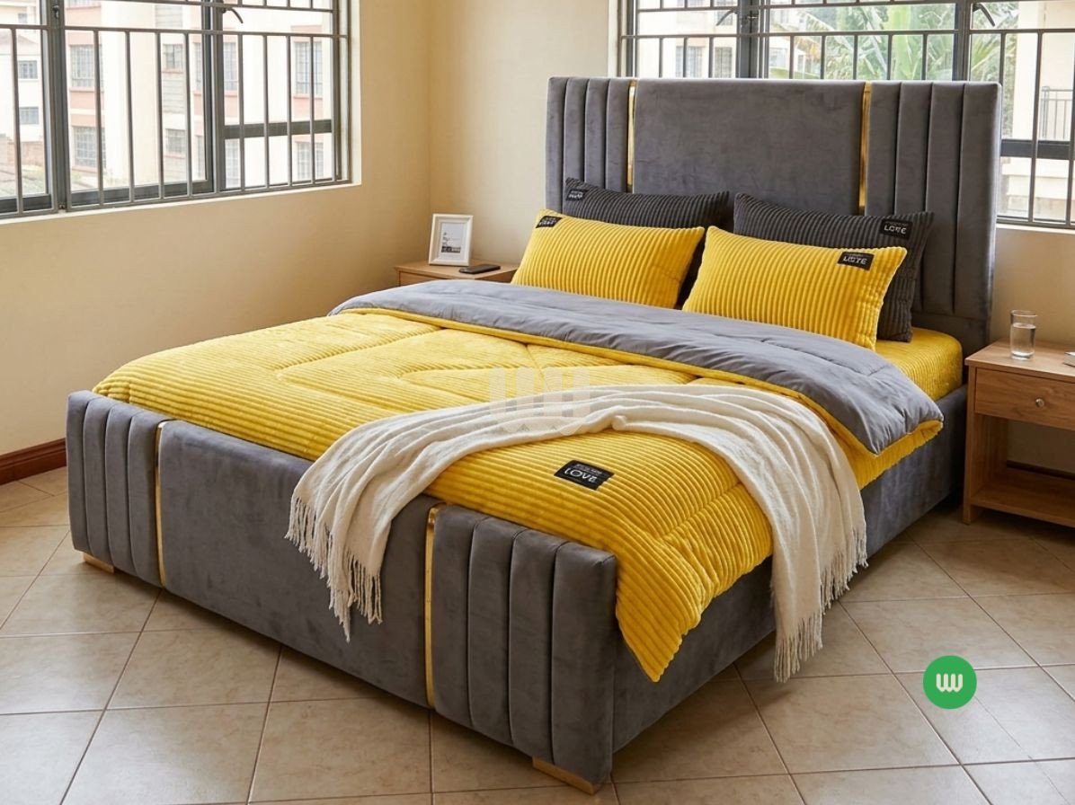 Bestie Heavy Fleece Velvet Duvet Set – Mustard Yellow | Ultra-Soft Luxury Bedding