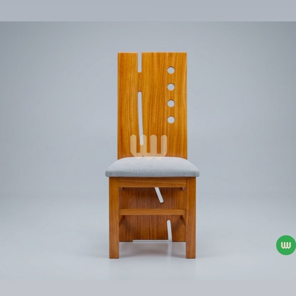 Bestie Modern Dining Set – 6 Seater | Solid Mahogany Frame & Mahogany Laminated MDF Tabletop