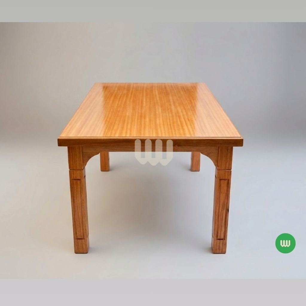 Bestie Modern Dining Set – 6 Seater | Solid Mahogany Frame & Mahogany Laminated MDF Tabletop