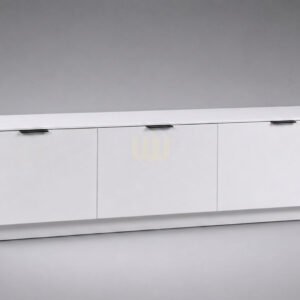 Jewel Modern TV Cabinet | Minimalist Entertainment Unit | White & Walnut Finish