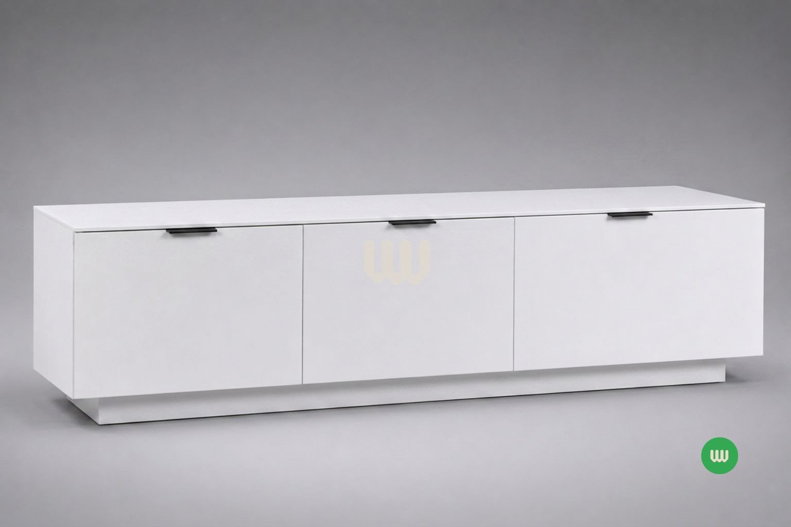 Jewel Modern TV Cabinet | Minimalist Entertainment Unit | White & Walnut Finish