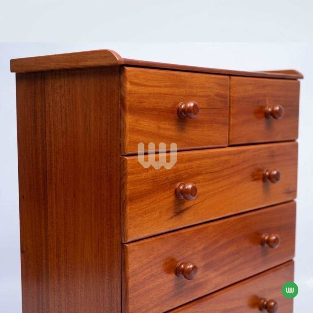 Bestie Mahogany Chest of Drawers | 6-Drawer Solid Mahogany Storage Cabinet