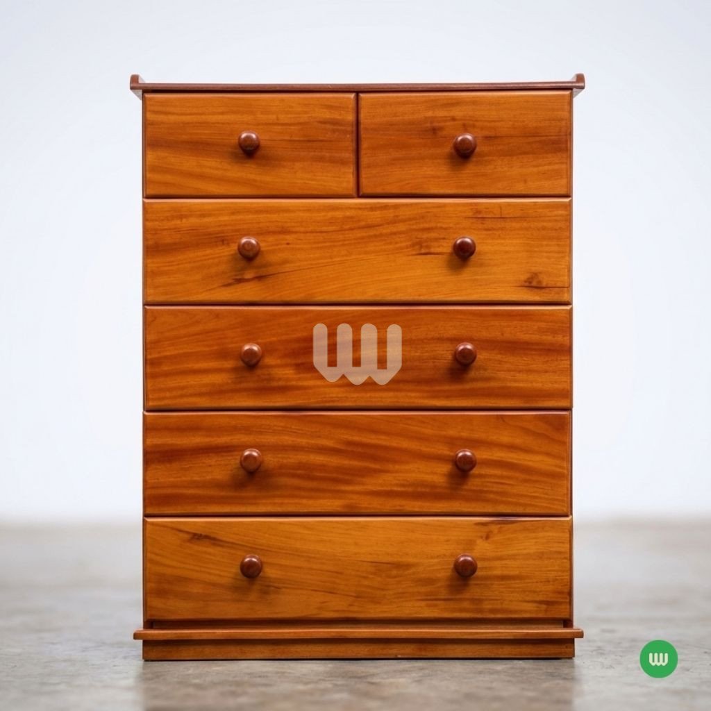 Bestie Mahogany Chest of Drawers | 6-Drawer Solid Mahogany Storage Cabinet