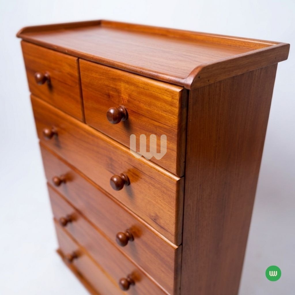 Bestie Mahogany Chest of Drawers | 6-Drawer Solid Mahogany Storage Cabinet