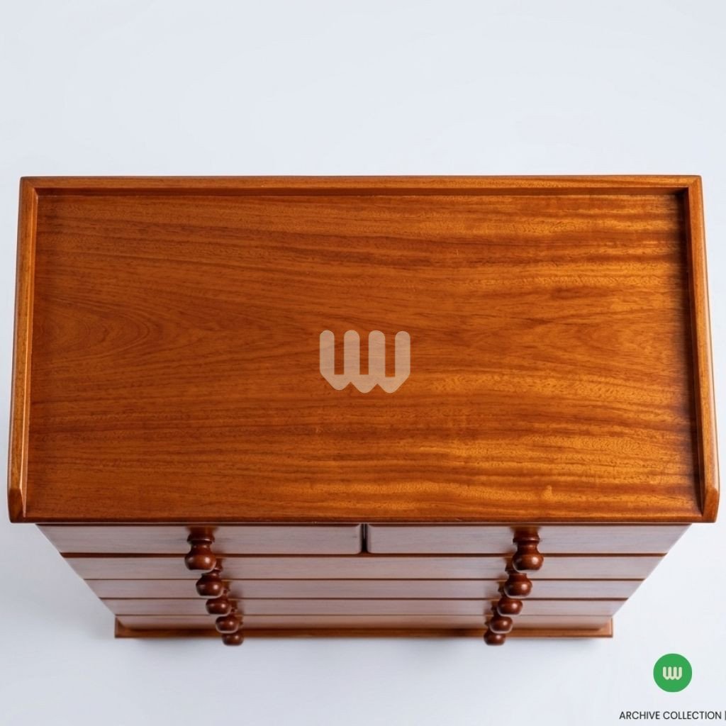 Bestie Mahogany Chest of Drawers | 6-Drawer Solid Mahogany Storage Cabinet