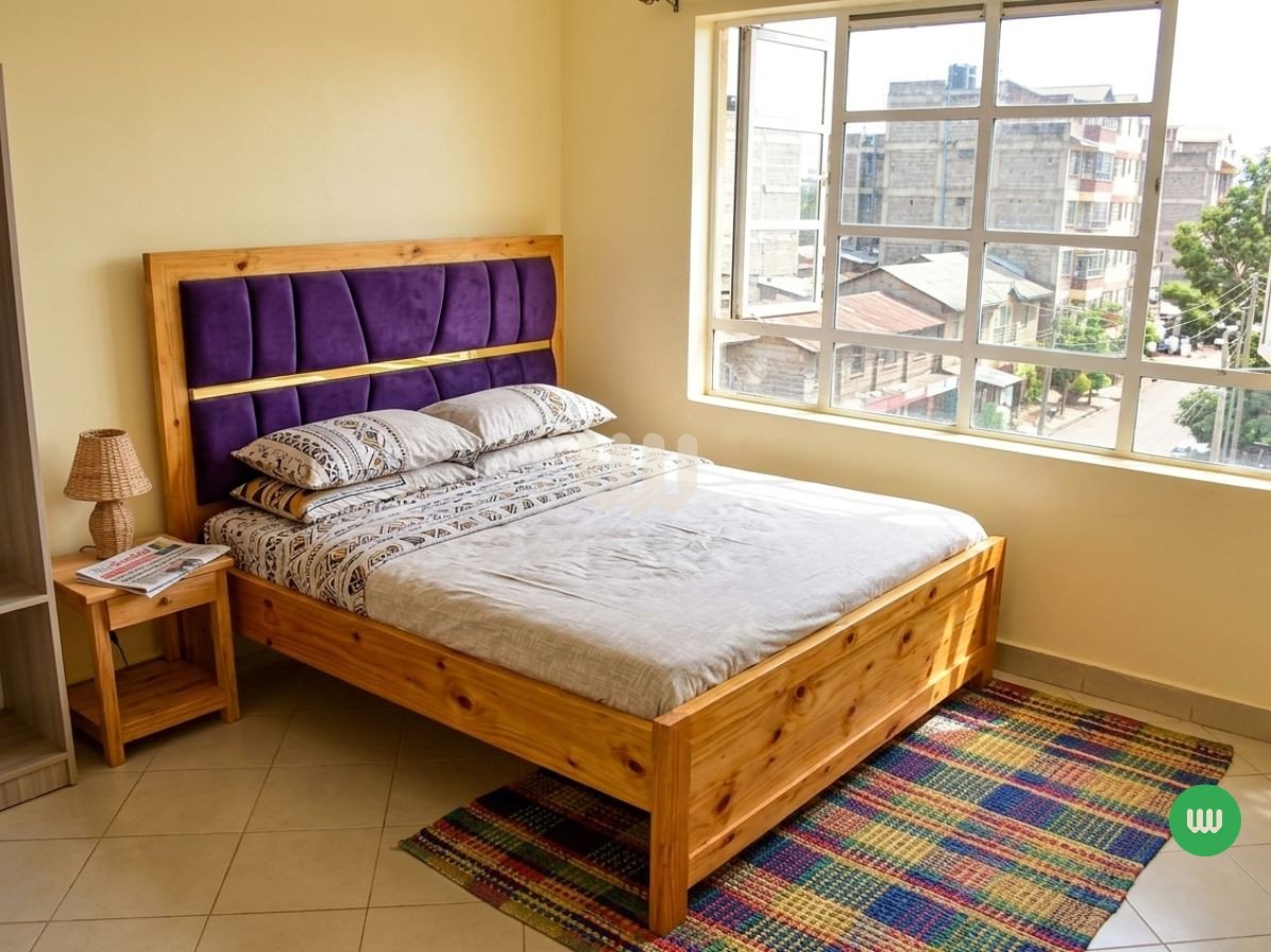 Bestie Royal Tufted Bed | Solid Hardwood Frame & Purple Upholstered Headboard