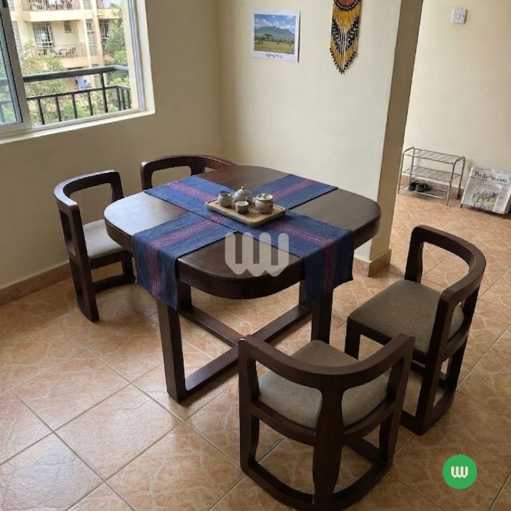 Sunshine Minimalist Dining Set – 2 Seater | Walnut Finish | Space-Saving Dining Table with Upholstered Chairs