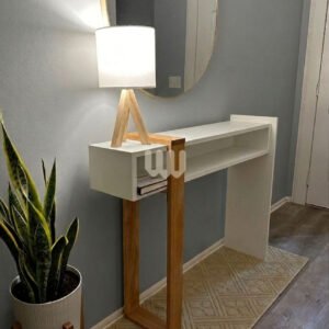 Jewel Console Table | Modern Entryway Console Table with Open Shelf & Solid Hardwood Frame