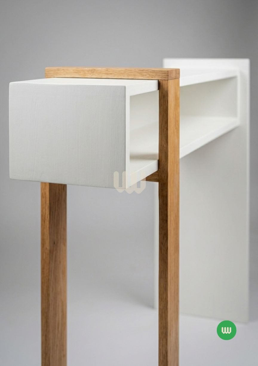 Jewel Console Table | Modern Entryway Console Table with Open Shelf & Solid Hardwood Frame