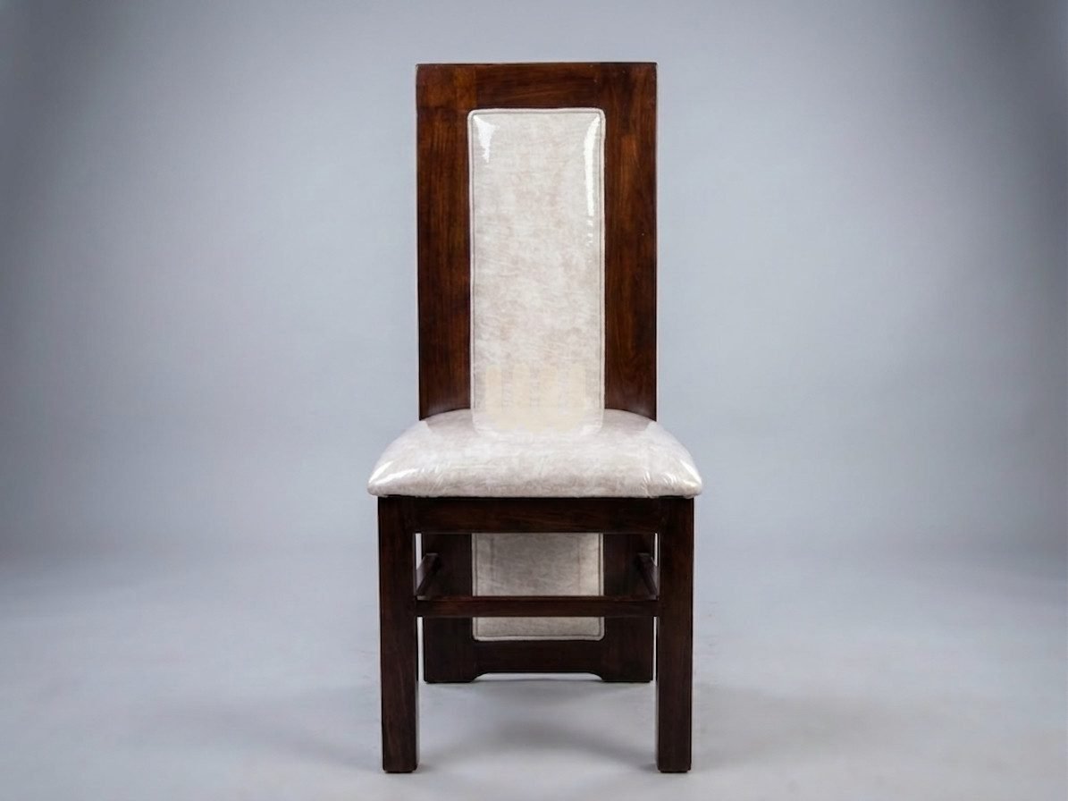 Claire & Clara 6-Seater Dining Set – Oval Table | Cypress Wood & Beige Upholstery